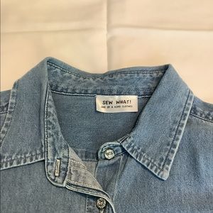 Chambray  Shirt with 3/4 sleeve